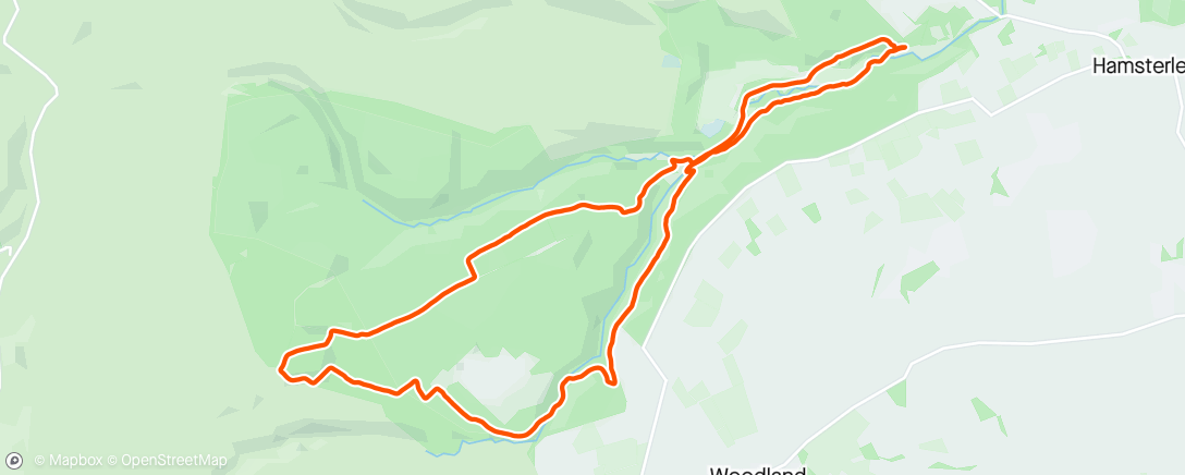 Map of the activity, Hamsterley