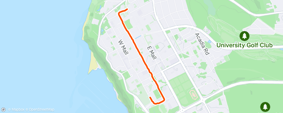 Map of the activity, Steps in pouring rain w/ simdawg
