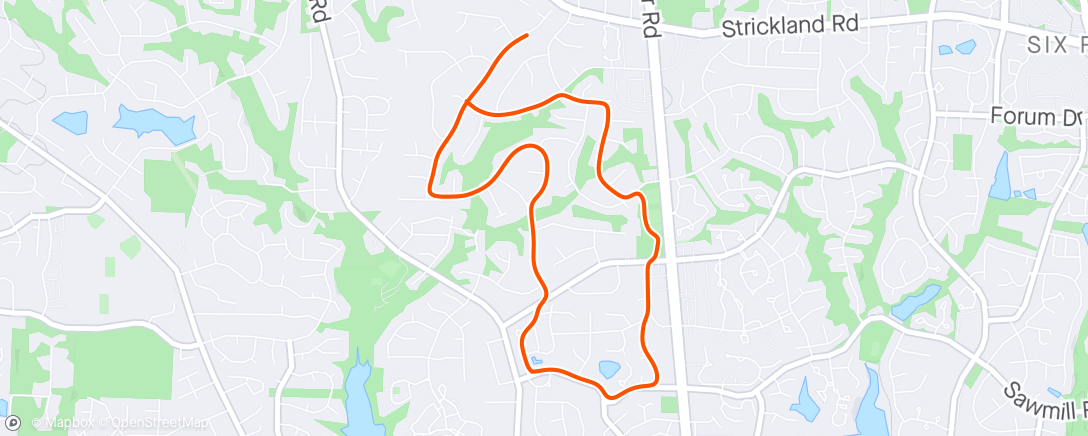 Map of the activity, Run with Nicole in Hood