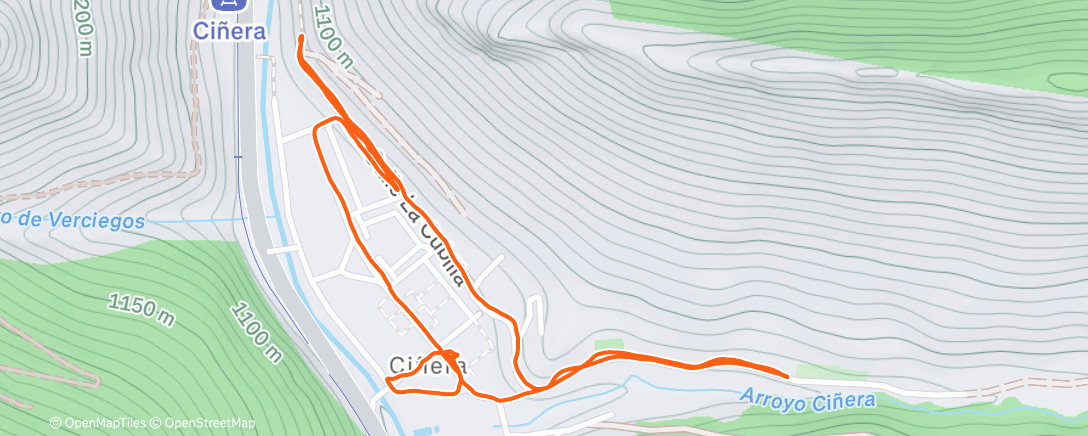 Map of the activity, Caminata de mañana