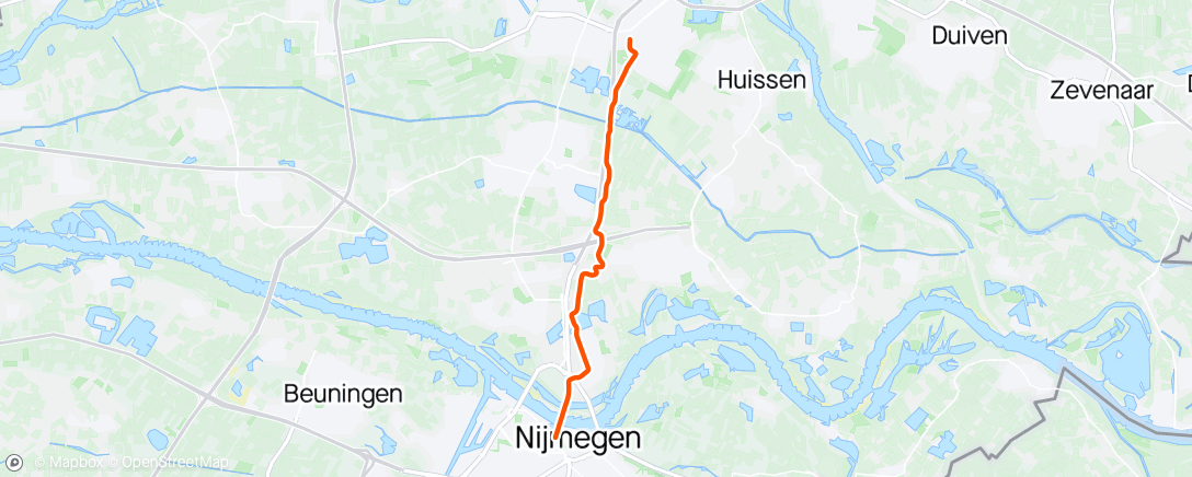 Kaart van de activiteit “Nijmegen-Arnhem”