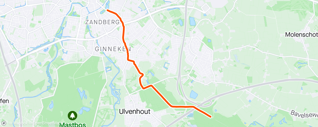 Map of the activity, Racefiets