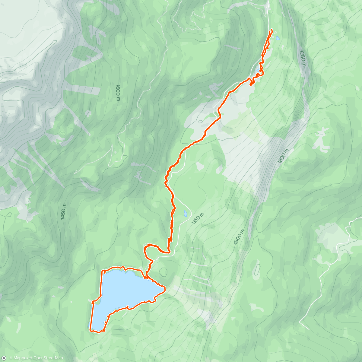 Map of the activity, Lago di Tovel