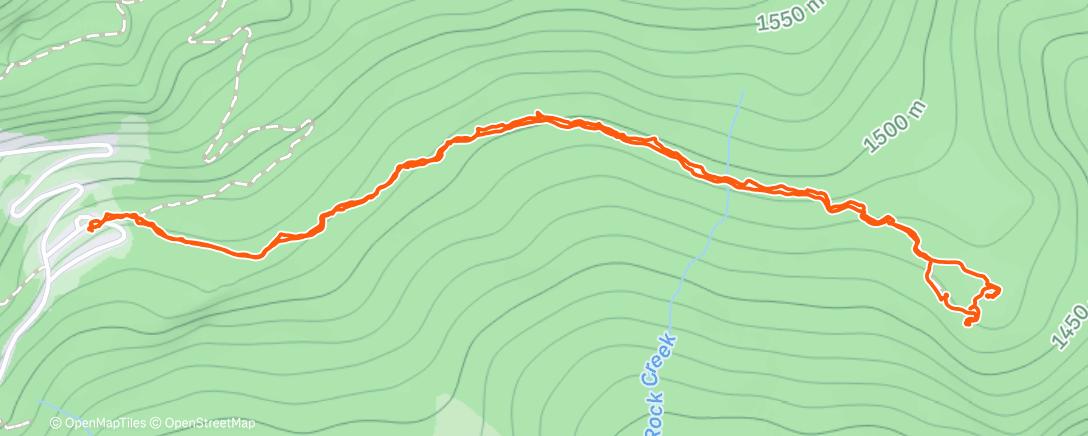 Map of the activity, Lunch Hike