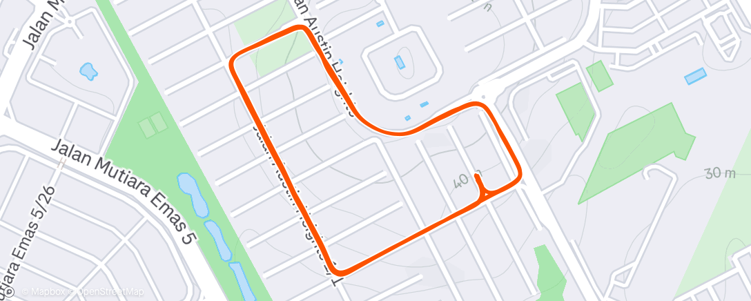 Mapa de la actividad (Evening Run)