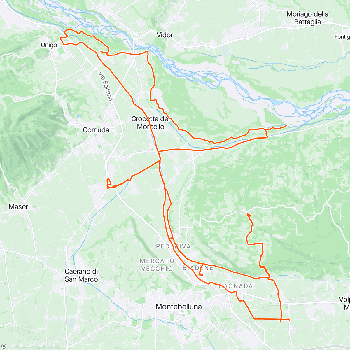 Map of the activity, Gravel Easy