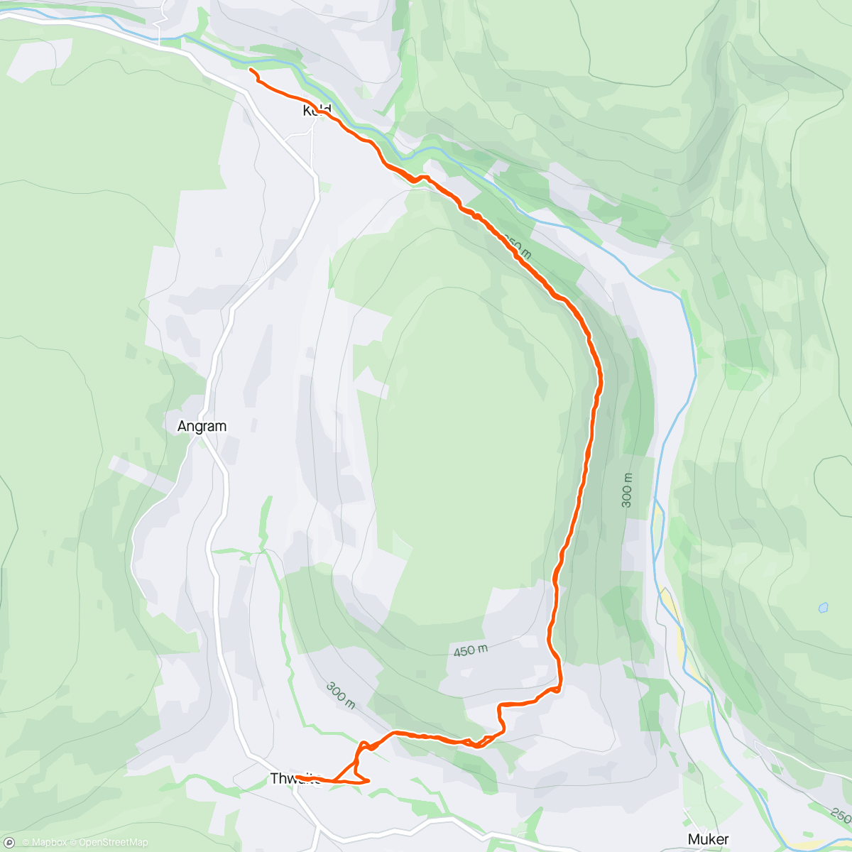 Map of the activity, Supporting Lloyds Pennine Way