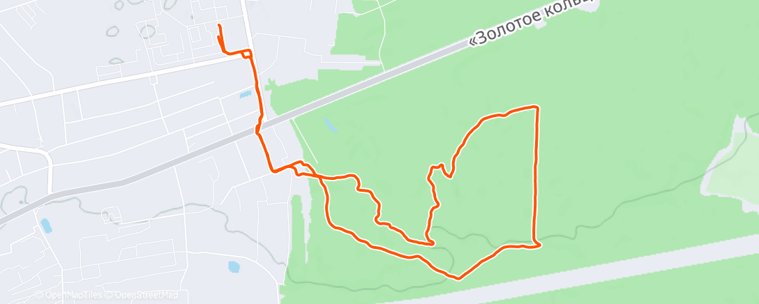 Map of the activity, Дневной забег