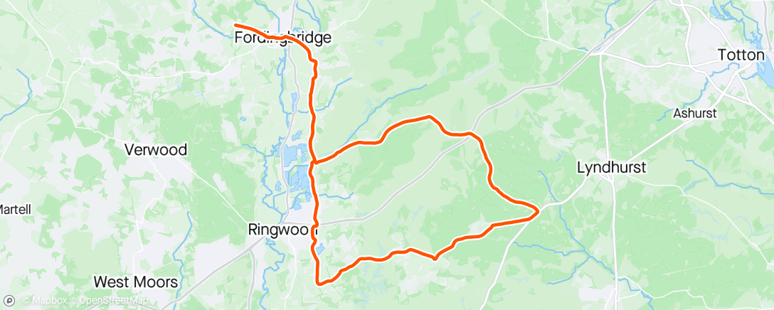 Map of the activity, Afternoon Ride