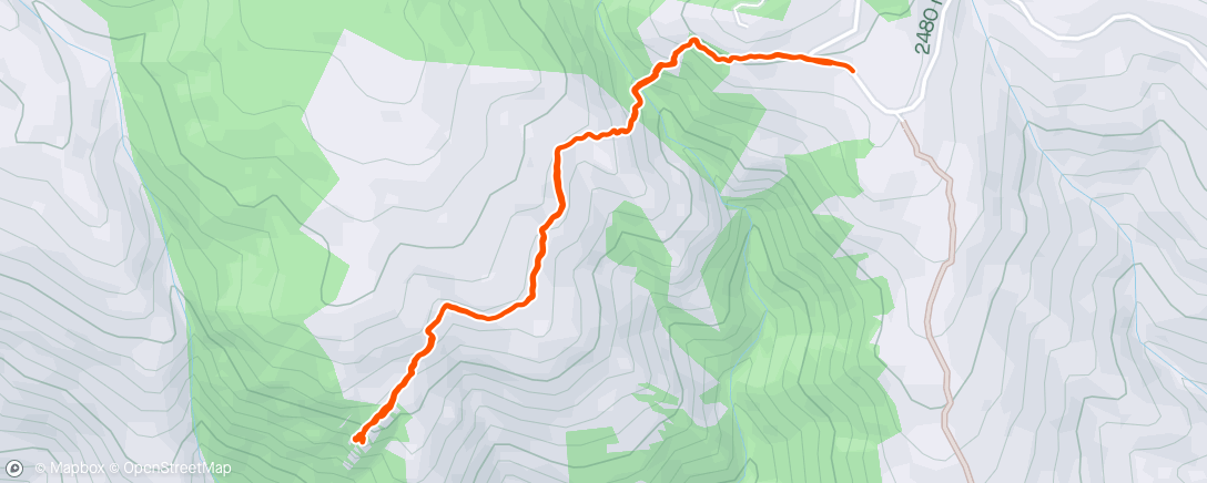Map of the activity, Morning Rock Climb