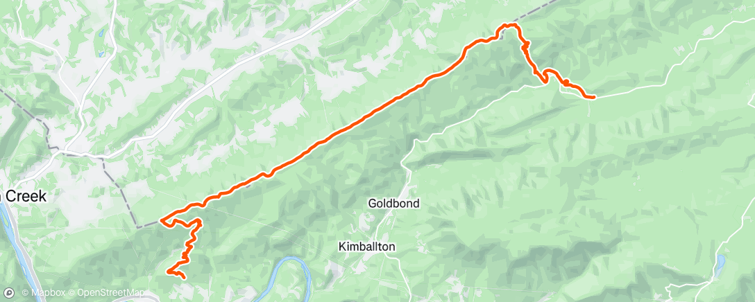 Map of the activity, AT Thru Day 42