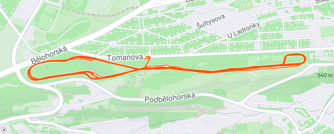 Map of the activity, Lunch Inline Skate