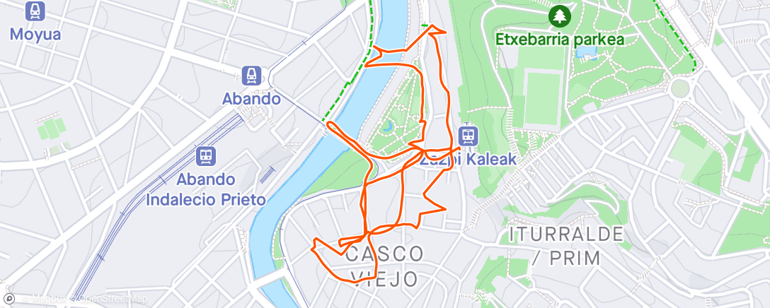 Mapa da atividade, Adiós Bilbao y España 🇪🇸