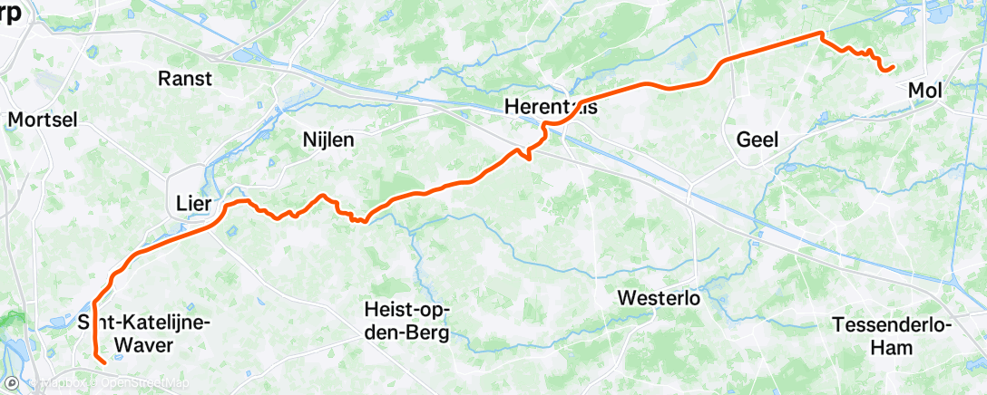 Map of the activity, Afternoon Ride