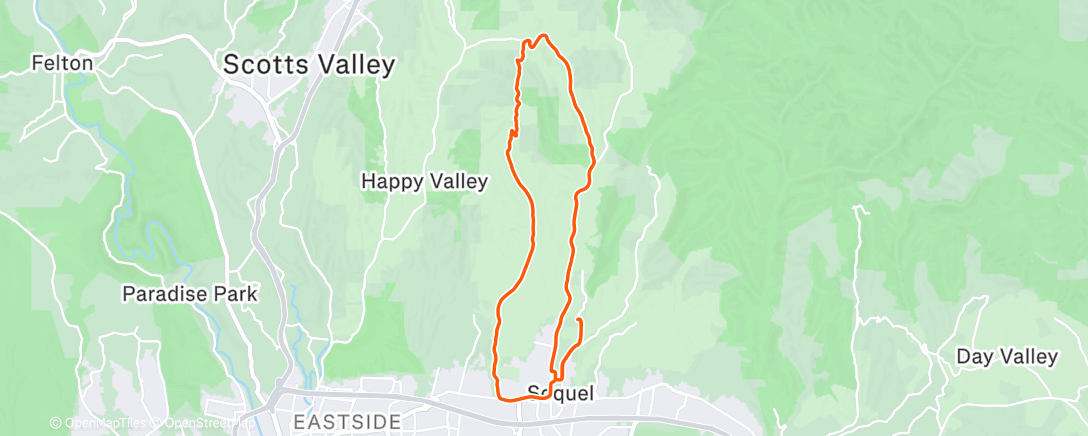 Map of the activity, Rodeo Gulch Loop