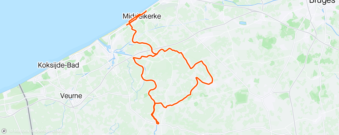 Map of the activity, Morning Ride met A- ploeg. 9 man. 👍🚴