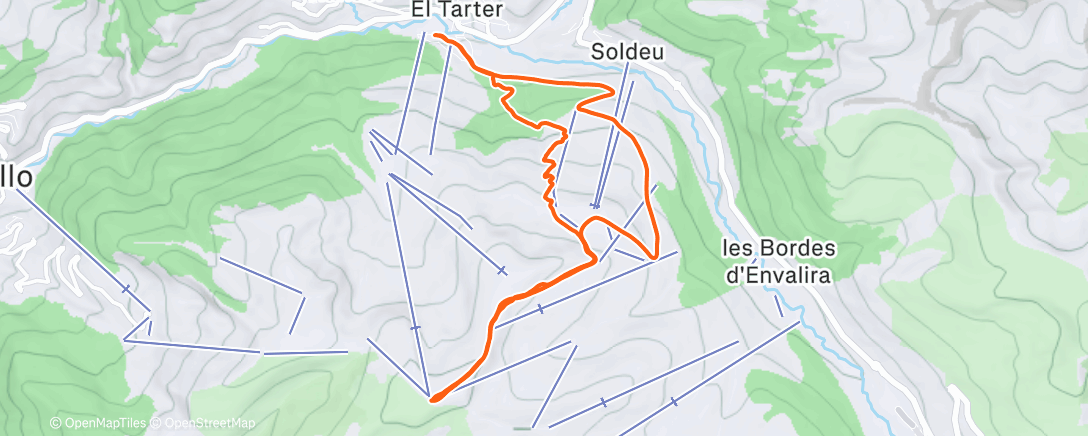 Map of the activity, Lunch Backcountry Ski