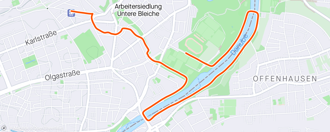 Map of the activity, Ostern in Ulm