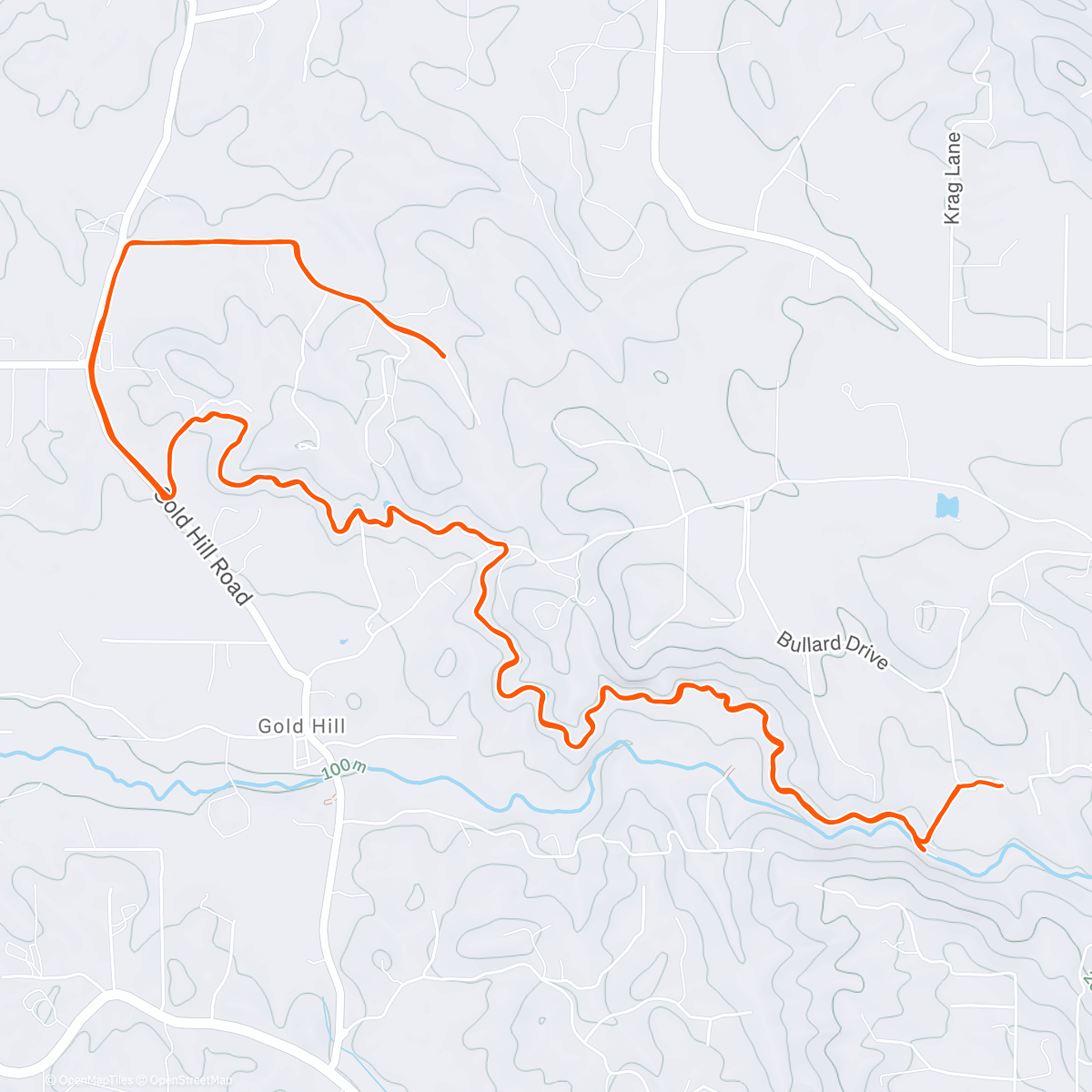 Map of the activity, Morning Run