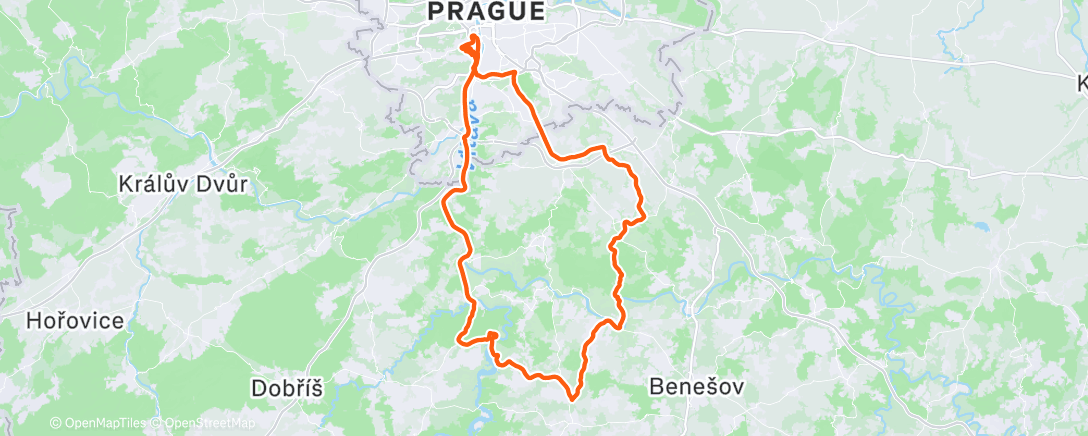 Map of the activity, Rabyně-Týnec ve čtyřech