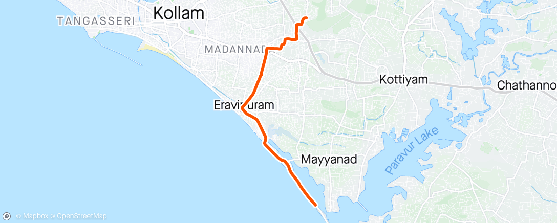 Map of the activity, Morning Ride- one way 🙂
