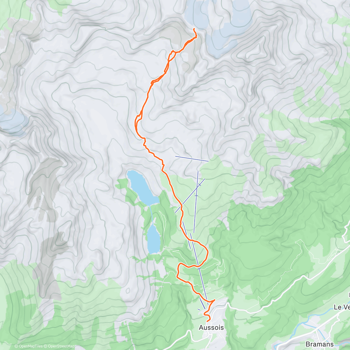 Map of the activity, Ski de randonnée le matin