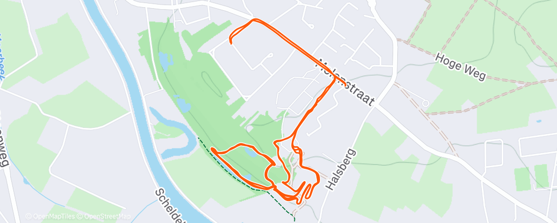 Карта физической активности (Sortie vélo le midi)