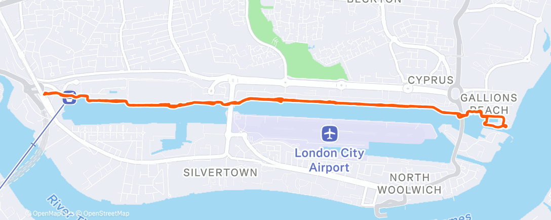 Map of the activity, Slow run