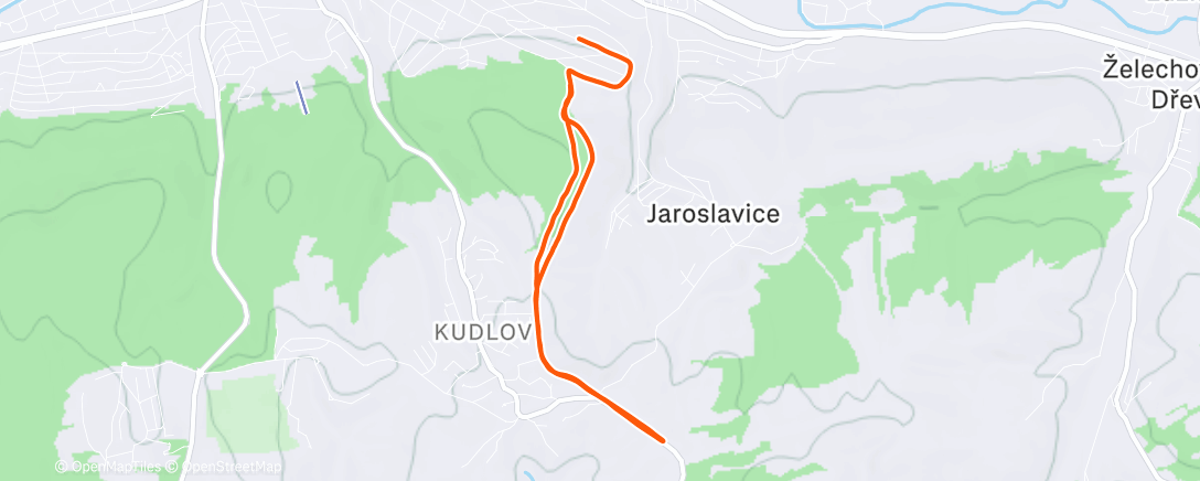 Map of the activity, Afternoon Trail Run