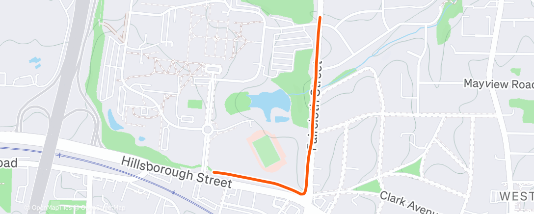 Map of the activity, Morning Run