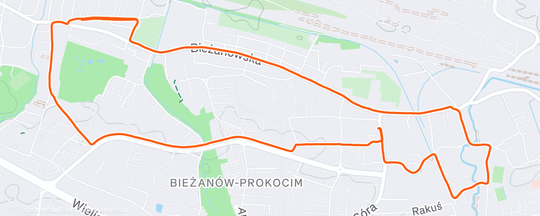 Map of the activity, 8 x Sprinty Run