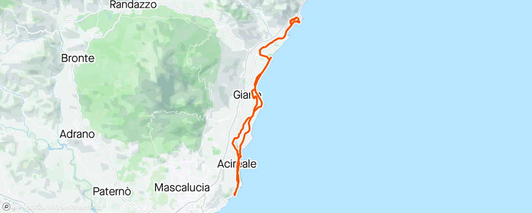 Map of the activity, Sicilia - day 04