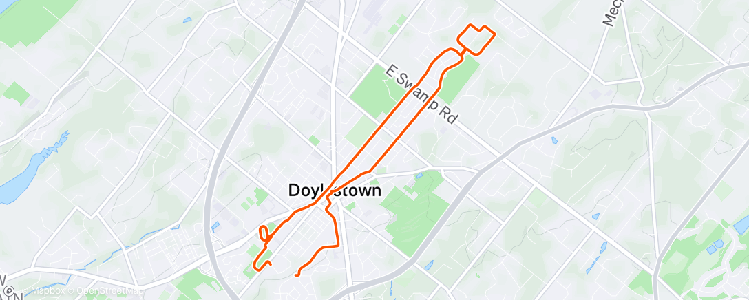 Map of the activity, Morning Run