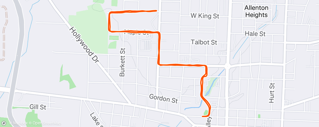 Map of the activity, State Games of Tennessee Road 5k
