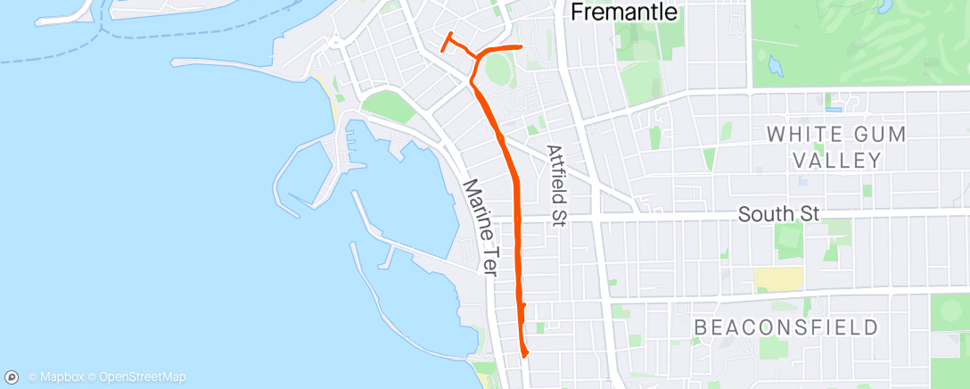 Map of the activity, Fremantle Morning Walk