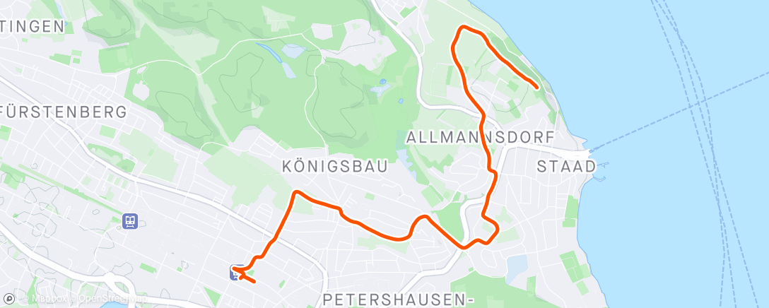 Map of the activity, Teil 2 mit der Petershauser Laufgang 🏃‍♂️‍➡️🏃‍♂️