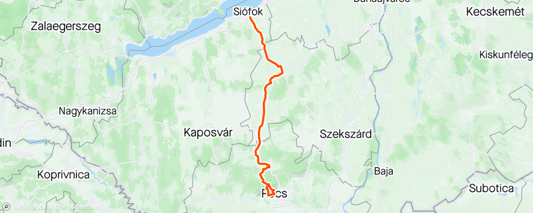 Map of the activity, Tour of Hungary #5