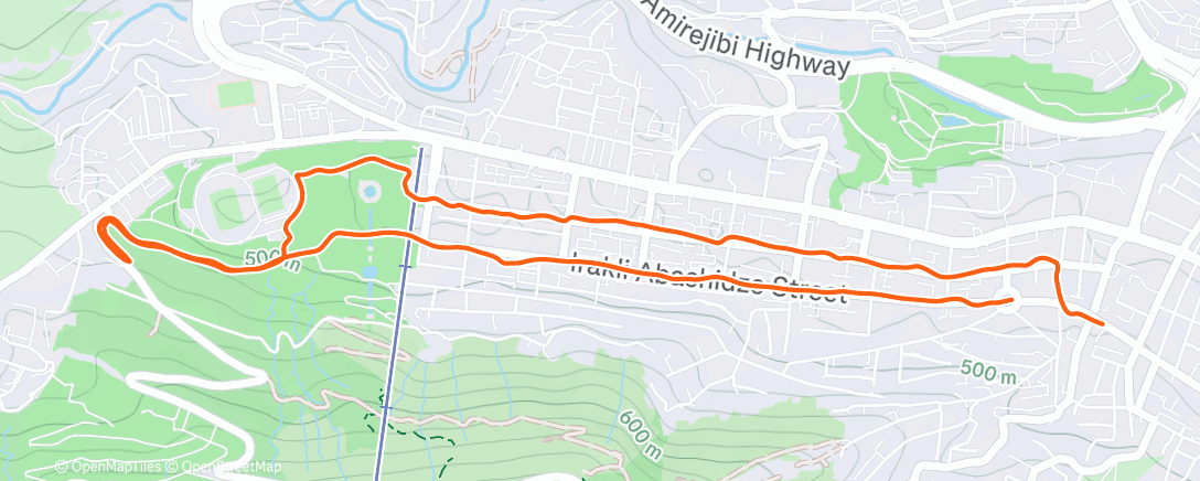 Map of the activity, Утренний забег
