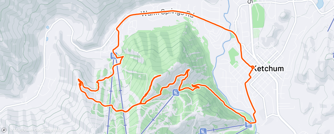 Map of the activity, Baldy