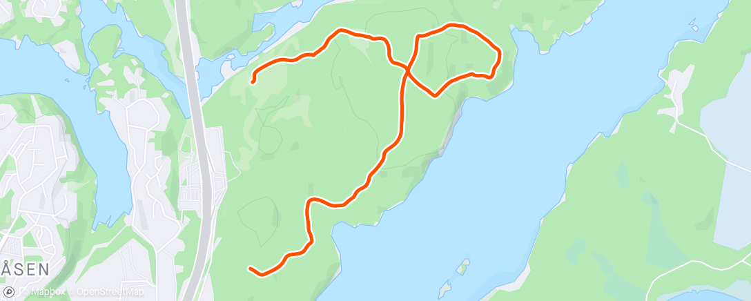 アクティビティ「Afternoon Trail Run」の地図
