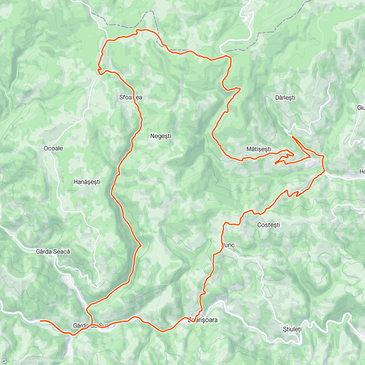 Map of the activity, Gîrda