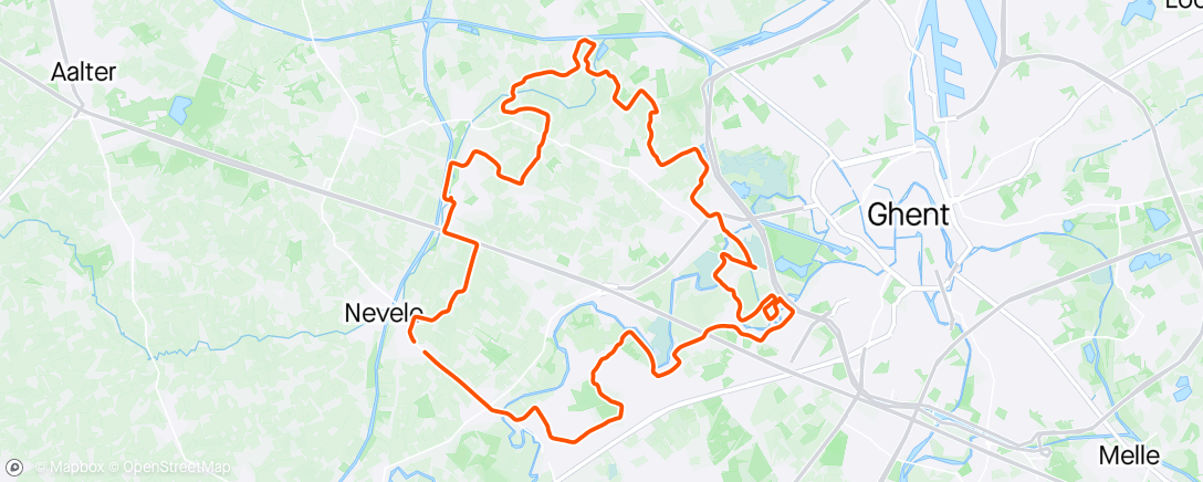 Map of the activity, Afterwork MTB