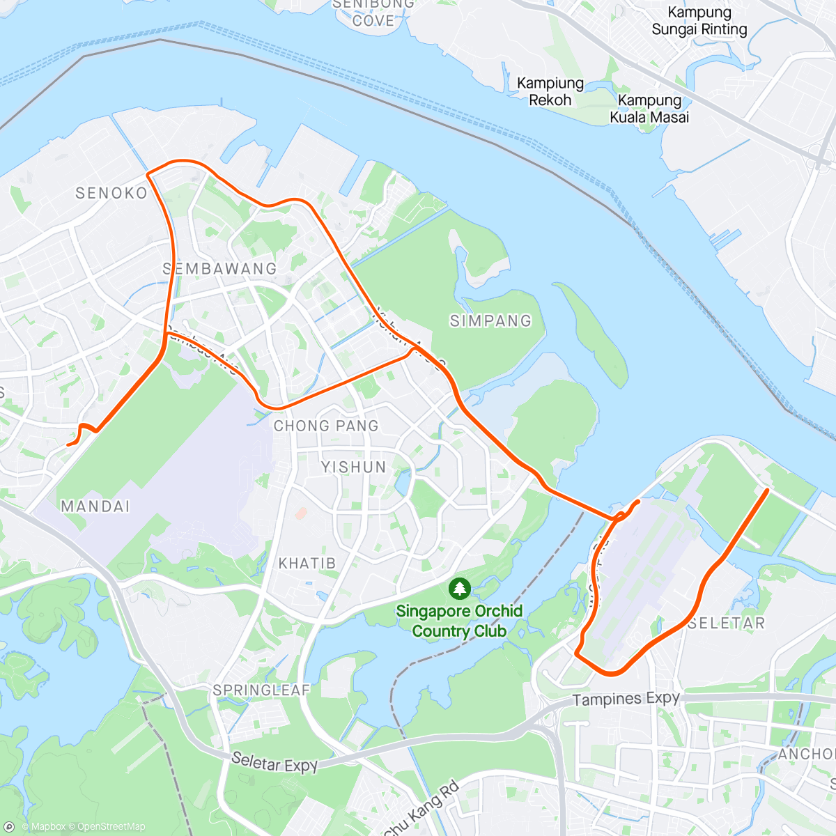 Map of the activity, Evening MV Ride with BTC