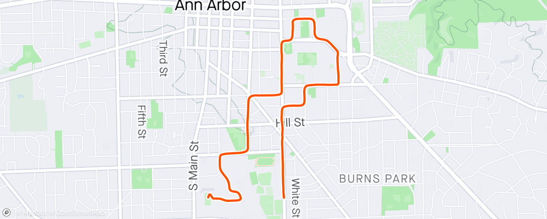 Map of the activity, Big House 5K