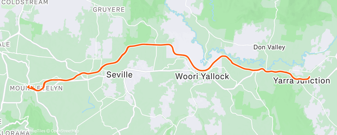 Map of the activity, Afternoon Ride