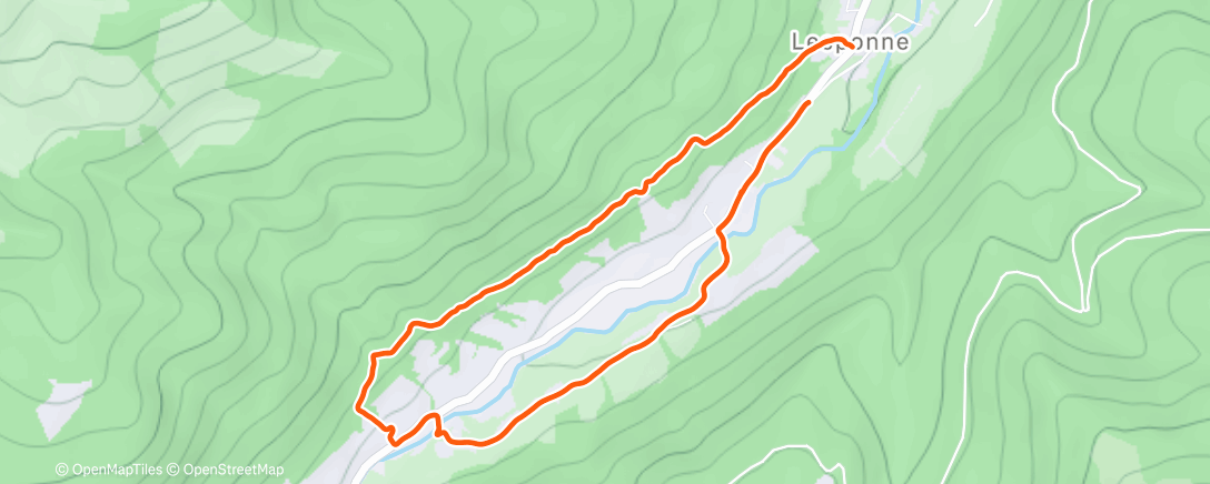 Mapa da atividade, Lunch Trail Run