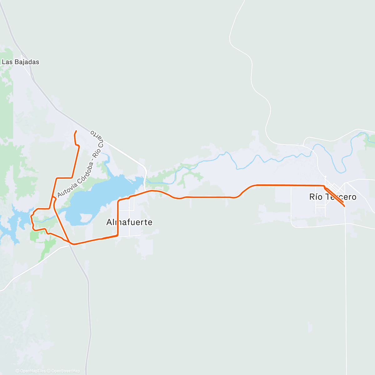 Карта физической активности (Vuelta ciclista por la tarde)