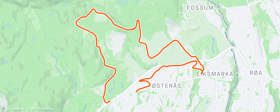 Map of the activity, Intervall forsøk i after rull form 🐍🤪🏃🏻‍♀️