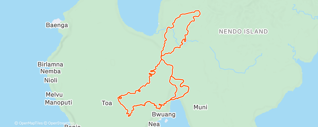 Map of the activity, Zwift - Group Ride: Morning Free-Hisp (E) on Makuri Pretzel in Makuri Islands