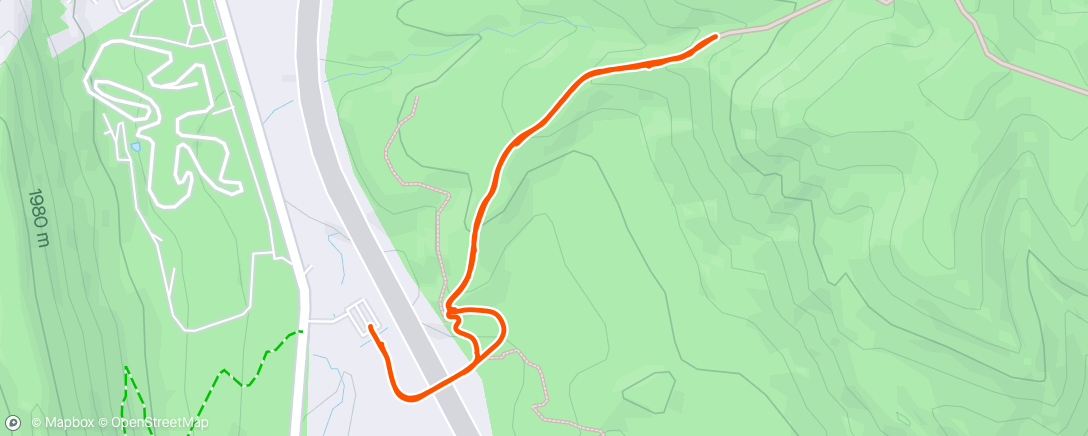 Map of the activity, Green Mountain Trail